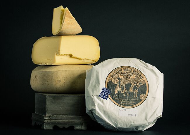 This is a picture of Pleasant Ridge Reserve Cheese, featured by Fromagination