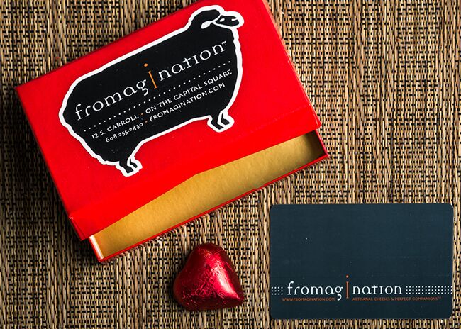 This is a picture of a Fromagination gift card.