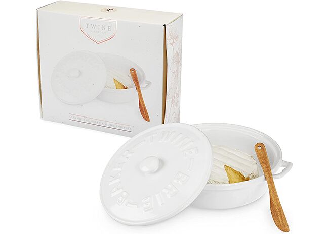 Ceramic Brie Baker & Wood Spreader Set - Thumbnail 5