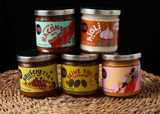 This is a picture of a Cibo five-product collection, offered by Fromagination.