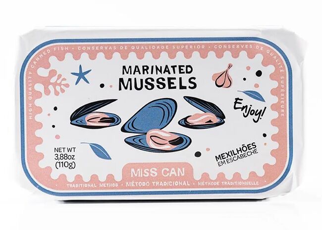 This is a picture of Miss Can Marinated Mussels, offered by Fromagination.