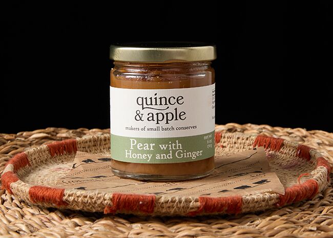 This is a picture of Quince & Apple's Pear with Honey and Ginger Conserve, offered by Fromagination.