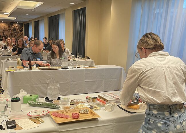 This is a picture of a Fromagination cheese class.