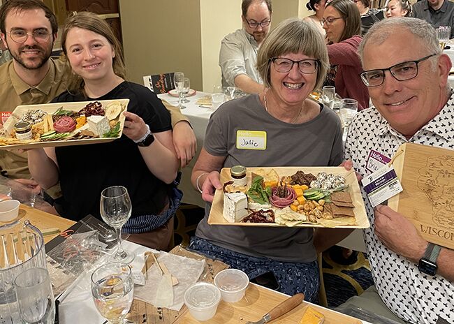 This is a picture of a Fromagination cheese class.