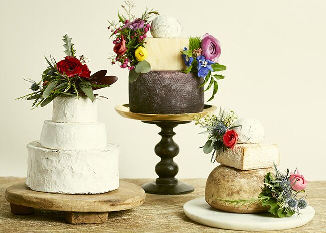 This is a picture of three cakes of cheese from Fromagination.